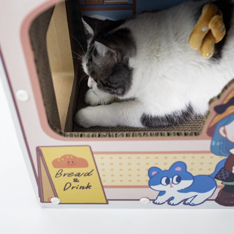 【年糕NianGao】美味面包房可爱超大猫抓板猫窝磨爪猫玩具大号