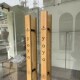 玻璃门拉手定制实木中式 拉把手logo 门把手手柄推拉扶手原木门对装