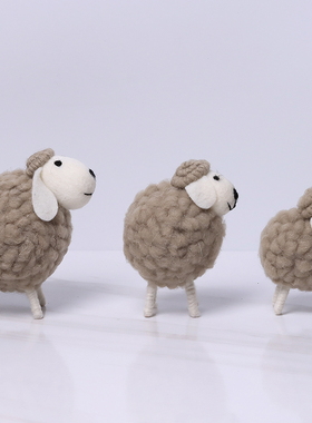 创意家居可爱羊毛毡摆件女生卧室儿童房间装饰品办公室桌面小摆设