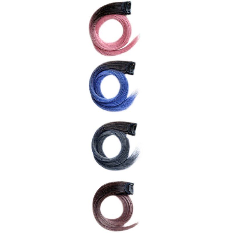 挂耳染假发片挑染一片式隐形无痕短发粉彩色蓝色渐变假发条中长发,美发护发/假发,直发片,淘宝优惠券,粉丝福利购,淘宝优惠卷