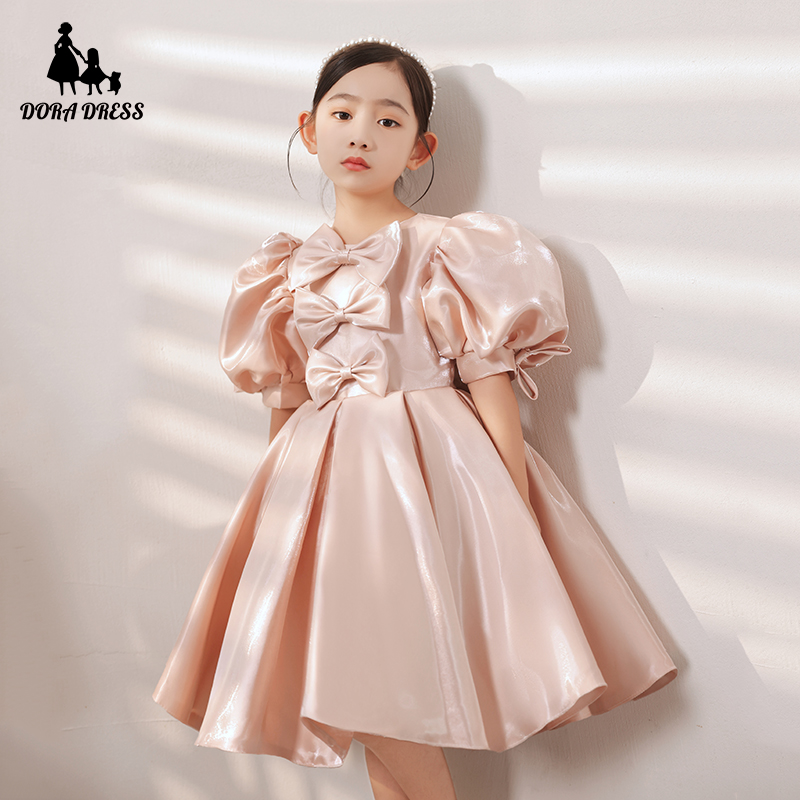 新款儿童礼服公主裙钢琴演奏礼服女童生日晚礼服花童蓬蓬裙高级