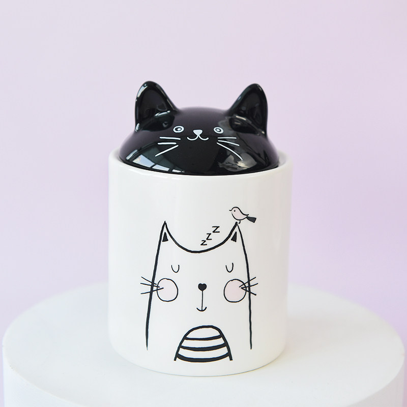 猫咪去世专用骨灰盒胶圈密封防潮欧式可爱宠物毛发牙齿收藏纪念罐