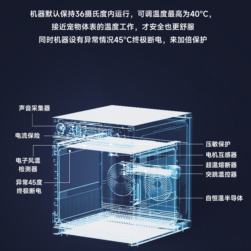 清度快速宠物烘干箱小狗猫咪洗澡吹风烘干燥去水毛消毒异味机箱器