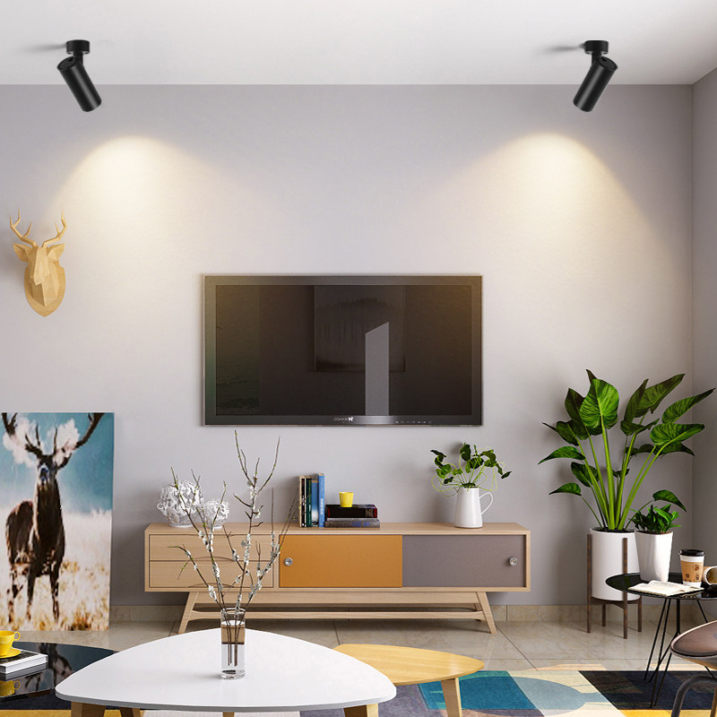 明装射灯 led吸顶式网红小山丘家用免开孔客厅餐厅背景墙照画射灯,家装灯饰光源,明装射灯,淘宝优惠券,粉丝福利购,淘宝优惠卷