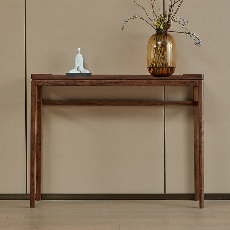 黑胡桃木实木条案条几新中式长条客厅靠墙案台走廊小窄入户玄关桌