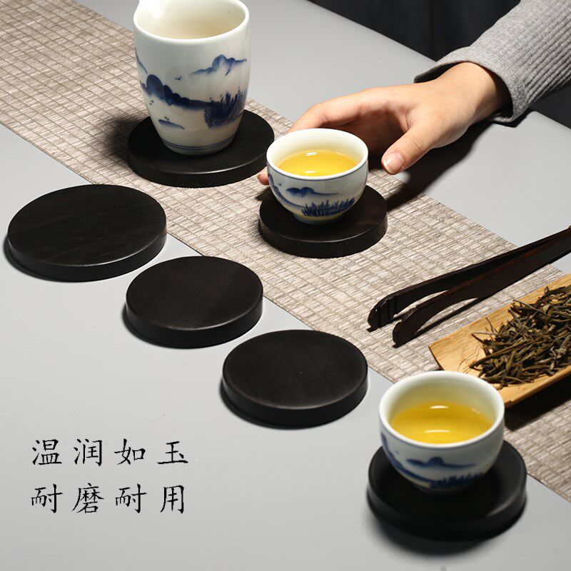 茶具茶盘茶台天然原石杯垫茶垫家用茶托 歙县砚台歙砚 隔热垫子