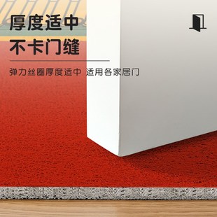 大江地垫红色家用耐脏丝圈垫子玄关入户门脚垫防滑垫户外除尘地毯