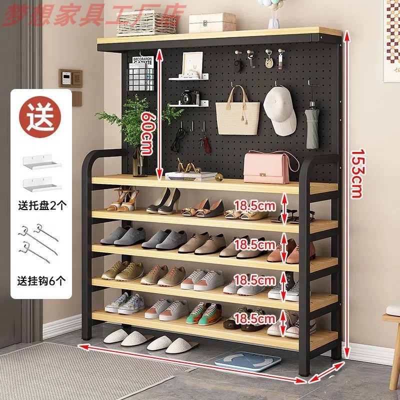 家用室内多功能鞋架门口简易收纳一体鞋柜多层置物架卧室玄关架子