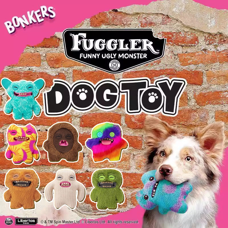 Fuggler正版萌牙怪兽汪星人玩具