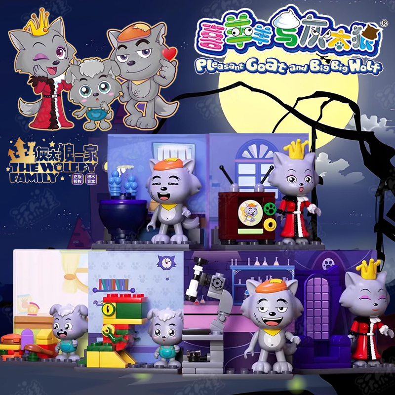 正版可爱风灰太狼手办摆件盲盒