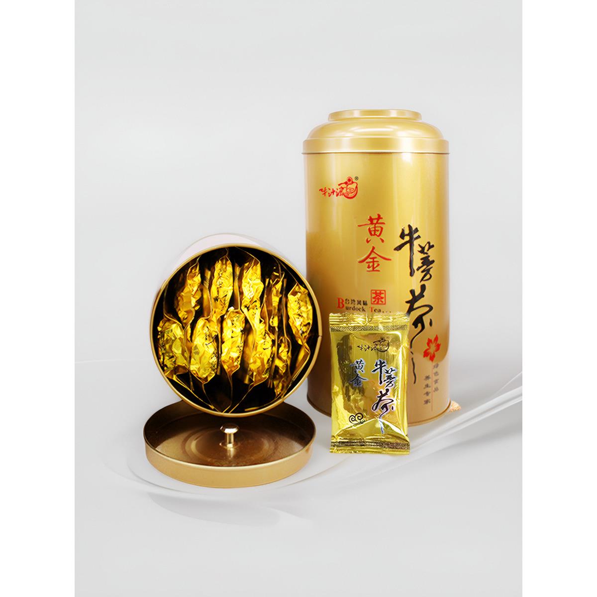 黄金牛蒡茶的旗舰店功效正品牛蒡根茶正品牛蒡发酵包邮旁磅礼盒装