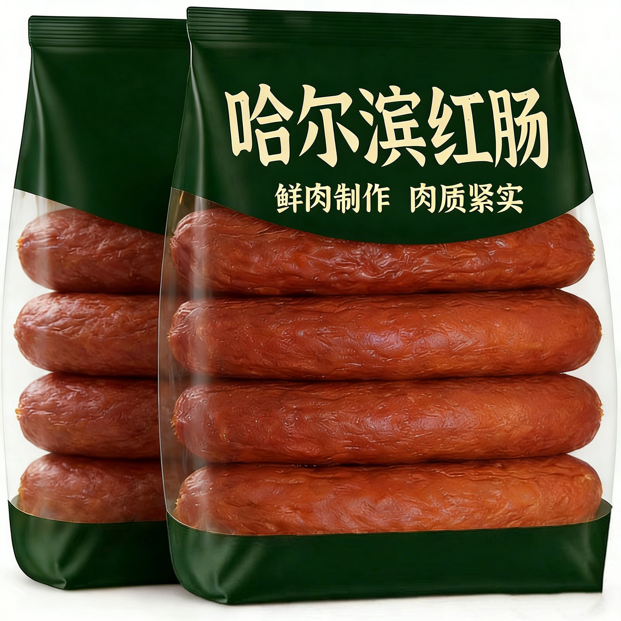 正宗哈尔滨红肠大肉肠熟食即食香肠肉肠火腿红肠特产真空独立包装