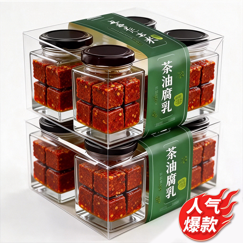茶油腐乳正宗湖南特产官方旗舰店非遗纯手工茶油香辣霉豆腐下饭菜