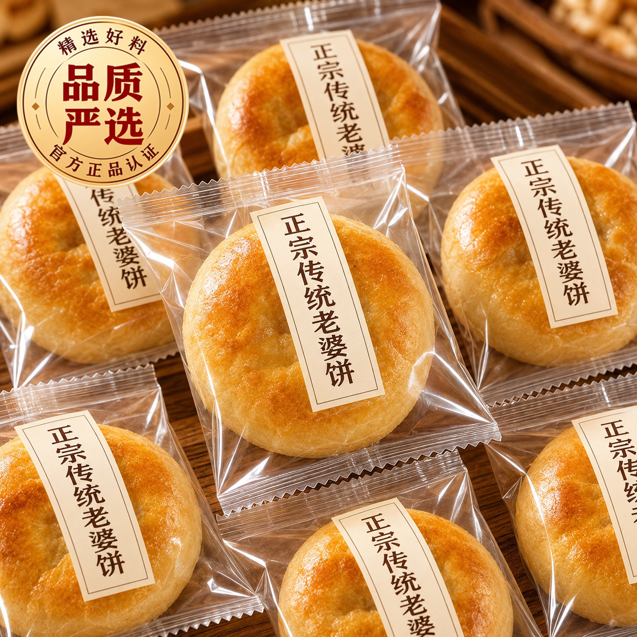 正宗老婆饼软糯香甜蛋糕传统糕点早餐面包解馋小零食小吃休闲食品