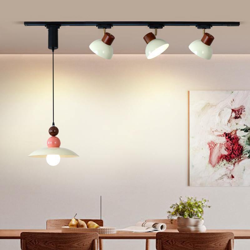 2025法新款店奶油风式厅餐吧台吊灯服装705民宿前台可移位餐桌轨