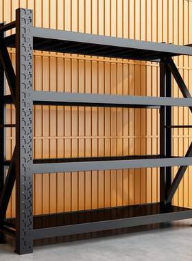 三箭黑色仓储货架置物架多功能储物架阳台仓库置物架多层收纳架子