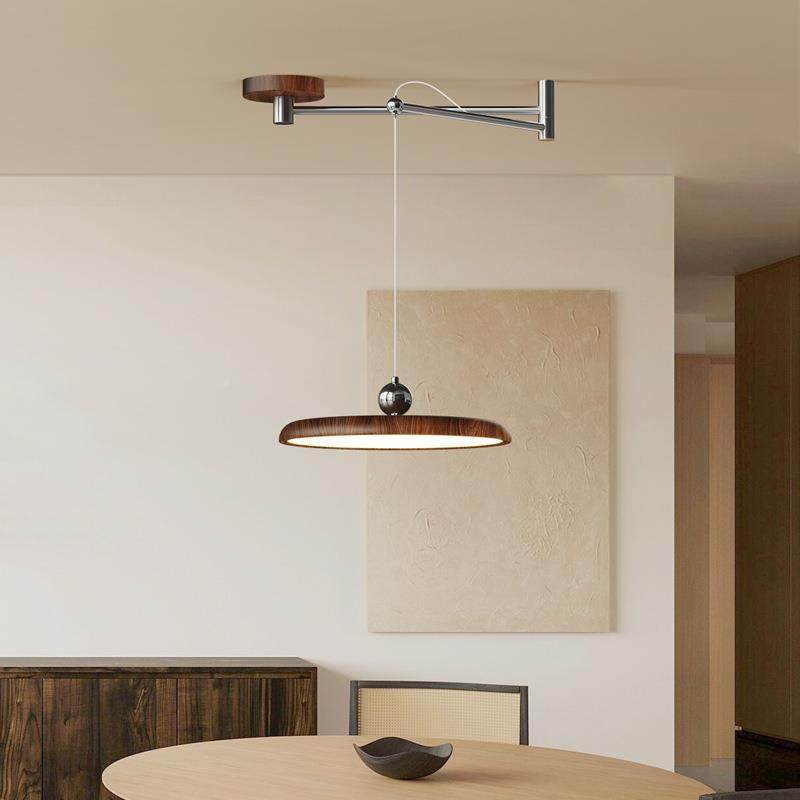 中古复古床头家摇臂胡3桃木飞碟吊灯餐简约现代用厅灯灯吧台垂线,电子/电工,接线端子,淘宝优惠券,粉丝福利购,淘宝优惠卷