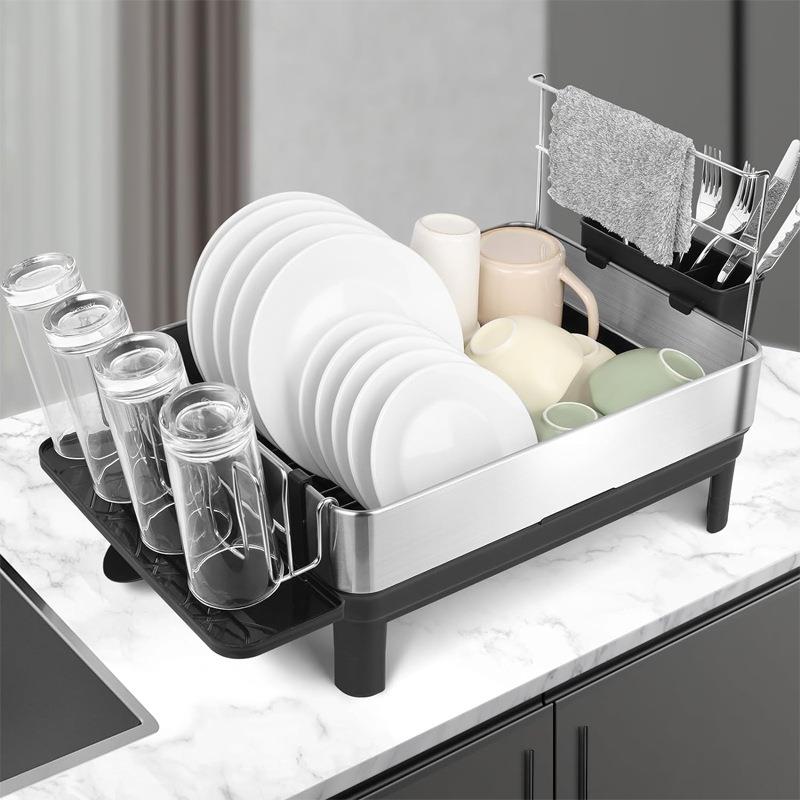 不锈钢a1908ss-高颜砧值水槽碗碟架轻奢一厨房碗架餐具板体收纳子