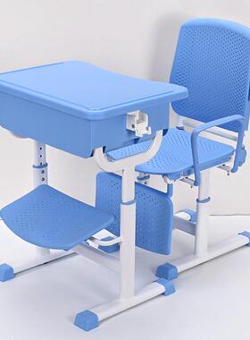 中小生午学校课桌椅叠收38608纳折新型桌椅可学躺手摇螺丝升降休