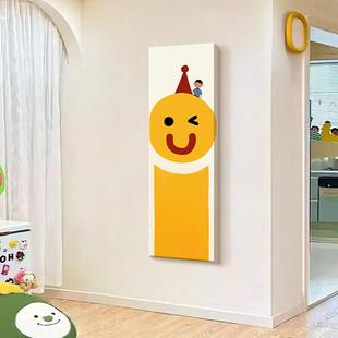 313多巴胺入户关装饰画卡玄味可爱客厅挂画竖版长趣条走廊过通道
