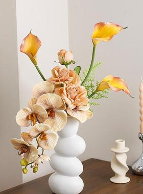 蝴蝶兰计把束设师假花真花摆件客厅装饰花餐桌仿生干F98S658T仿插