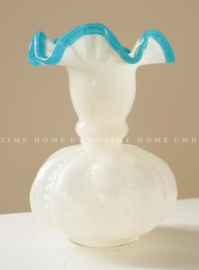 新品中*古风芬顿法式风南瓜花瓶插花器手工琉璃摆珠件插花纯器摆