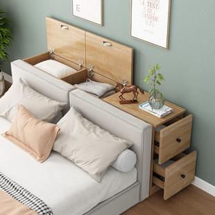 实木床头子柜窄柜床尾隙柜储卧室长条10060287床边柜收纳柜夹缝物