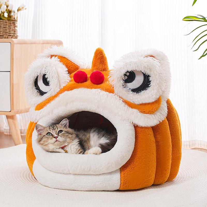 2020新款猫狗窝醒猫窝半封闭式猫咪窝冬季保暖软舒适窝四季柔宠物