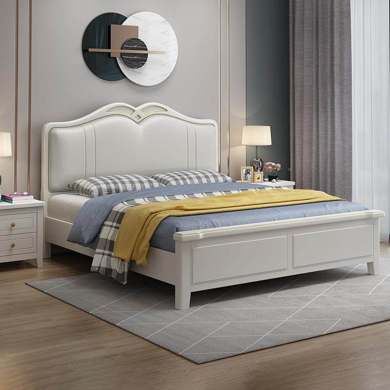 美奢式轻实木床现代931#简约.8米主卧双人经济型床1.5工厂直销高1