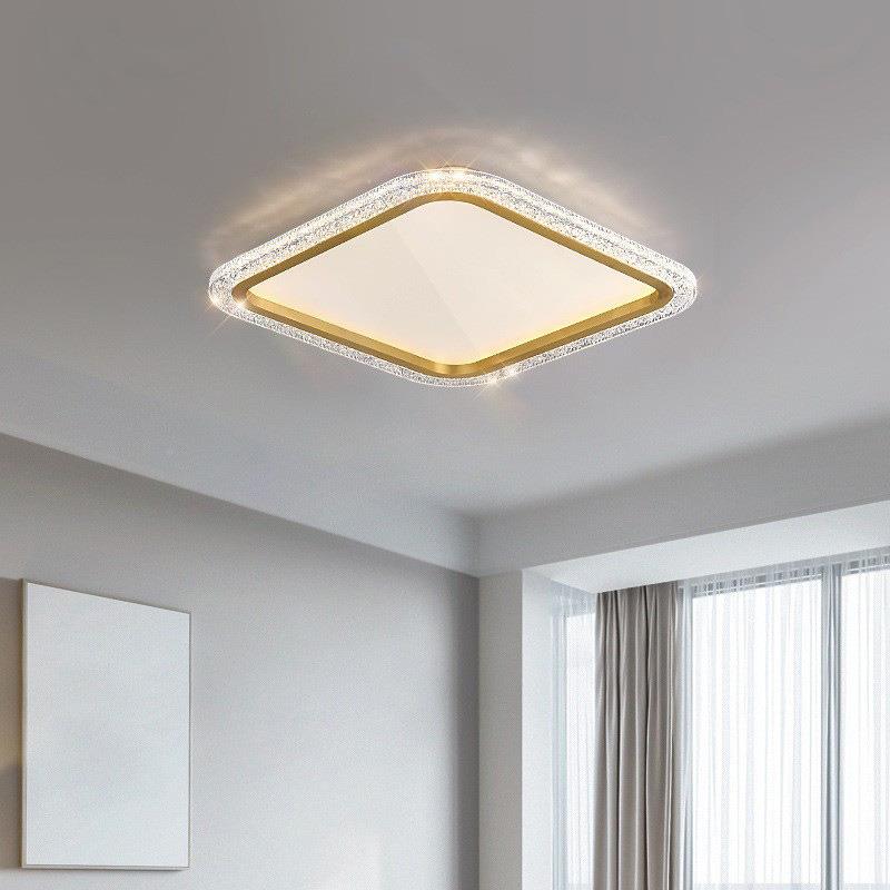 护客438厅灯现代约大眼气主灯意房式高亮l简ed卧室间吸顶灯中山灯