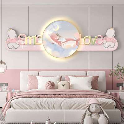 现代新儿款童房装饰画可孩爱温馨公主女男房床头孩挂画1-S1(女墙