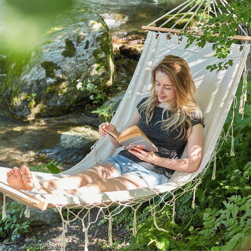 户外双人防侧翻帆布舍41室款内休闲吊流苏弯棒学生公园野营露营宿