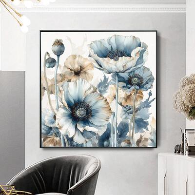 纯饰手绘油画卧室客代厅装书房花卉画现简约入5297户玄关走廊过道