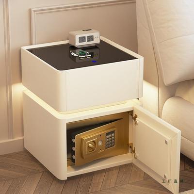 能智床头柜保2险箱一F9956M8T体0奢25家用卧室轻感小型实木收纳柜