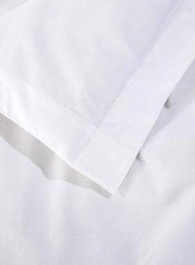 全棉贡缎四件套五级馆酒店草宾纯棉贡缎70499纯星白民布宿四件套