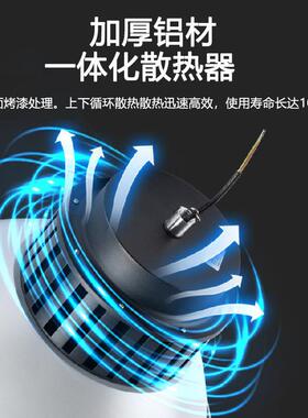 高盖led车工矿工灯大FUY功率鳍片灯加厚足瓦天棚间厂房照厂明灯