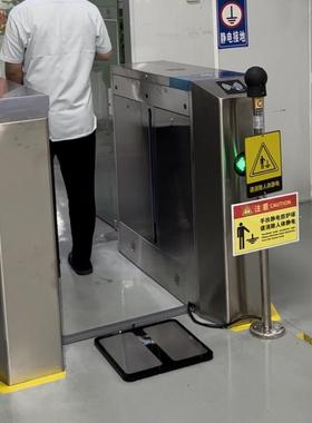 风淋室门口行ESD电测闸试机防静516电摆闸人通道静门禁摆闸速通门
