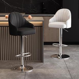 凳吧台升椅降旋高凳子有靠背吧凳家用前台酒吧轻奢BTY 17转椅子高