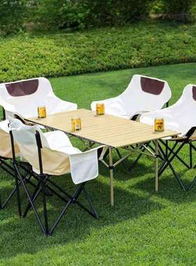 户外折叠桌便子携式野餐桌露营便携椅椅子折叠桌装TTU户外摆摊凳