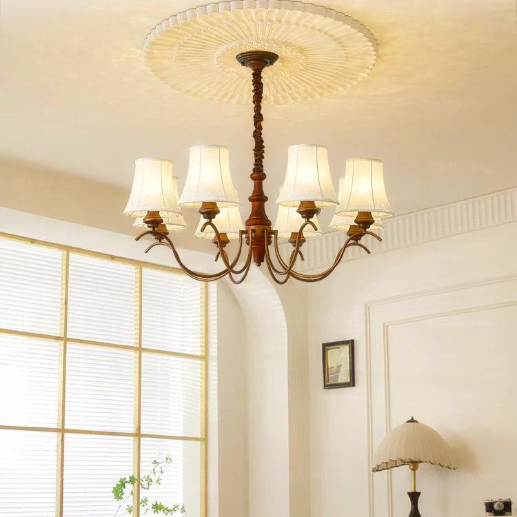 法灯式中古风客厅吊灯美41416复式古餐厅房感南洋古铜色卧室灯具