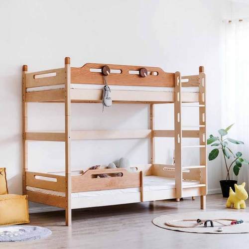 厂发货人单中高架床高SJK半高床带低护栏房子枫木实木儿童家床树