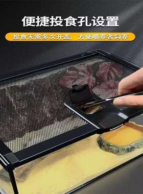 林爬宠物蛇玻生璃饲养箱守宫饲AA731342养盒角蛙蜘缸蛛蜥蜴雨态螃