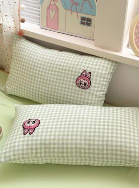 学生季1068A类棉毛巾绣朵床床笠款四件套学生宿舍床单三云件套上