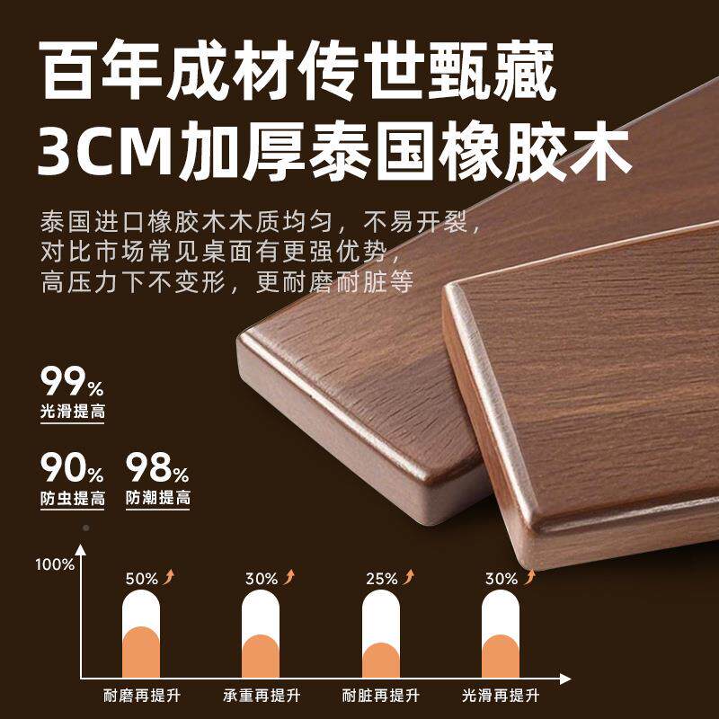 实木电动升AZB降桌电脑习桌学书桌电家用卧室竞桌可降升办公桌工