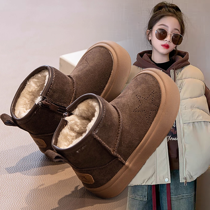 儿童棉鞋雪地靴女童2025年冬季