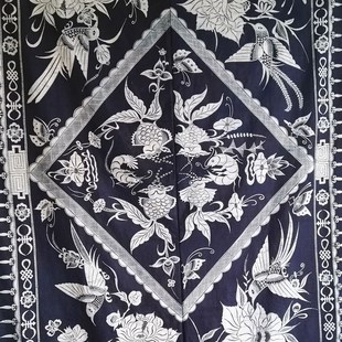 蜡染桌布定制桌旗桌布老被定做植物染手工技艺古老工艺苗族 包邮