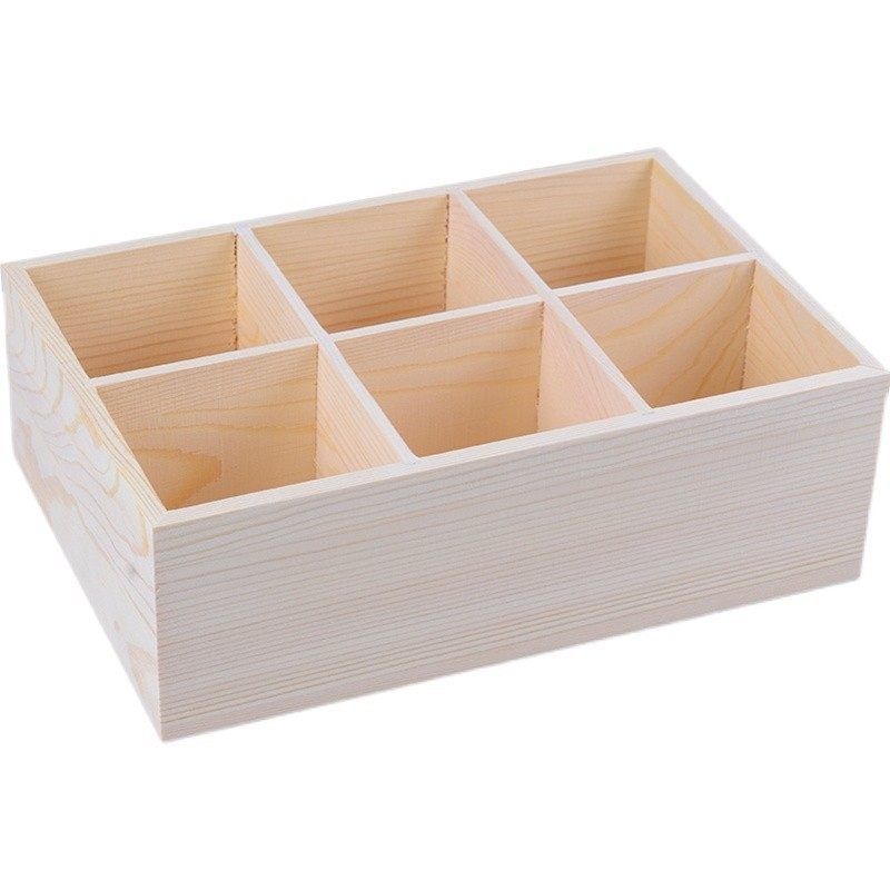 新疆包邮实木盒子马克笔蜡笔盒子六格木盒松木盒子水粉颜料首饰盒,文具电教/文化用品/商务用品,笔筒,淘宝优惠券,粉丝福利购,淘宝优惠卷