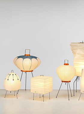 Akari灯诧寂风设计师落地台灯床头灯具日式宣纸灯笼吊灯