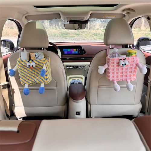 车载垃圾桶可爱小怪兽多功能汽车座椅后背雨伞收纳袋汽车内用置物