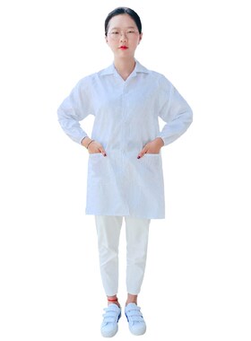 防尘衣服工作服大褂男女带帽中长款蓝色橙色电子厂透气厂服静电服